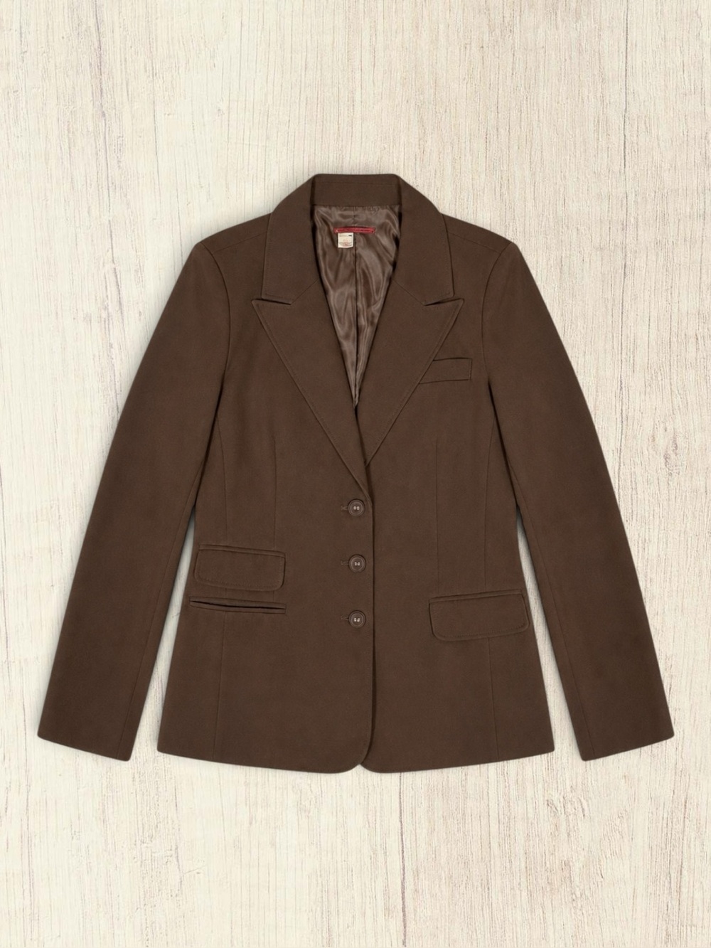 Anthropologie Tapemeasure Vintage Blazer Jacket Brown Tailored Quiet Luxury 12